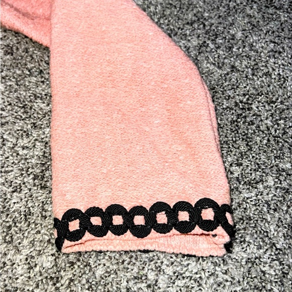 Vintage WILLOW Pink Black Cotton Tweed Blazer Shacket Jacket Women's Large - Picture 6 of 12